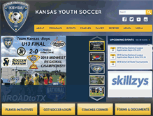 Tablet Screenshot of kansasyouthsoccer.org